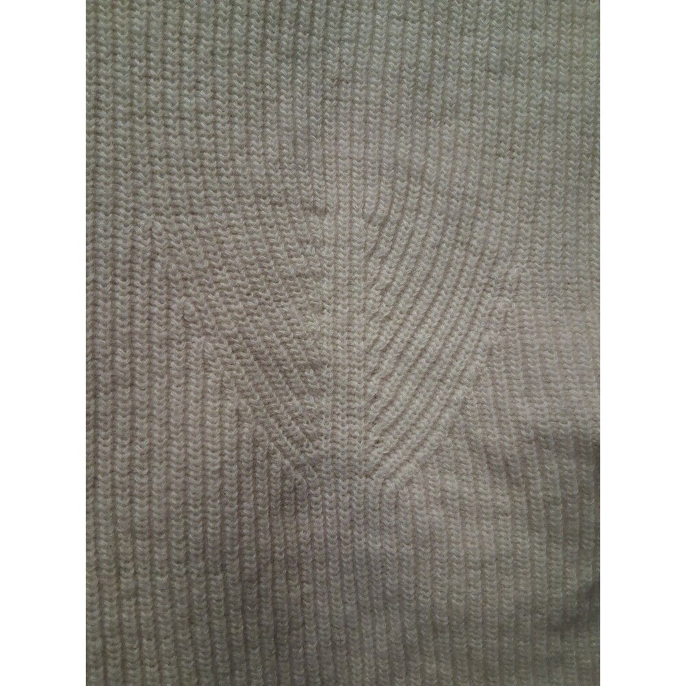 Anthropologie Maeve Size L Cream Sleeveless Sweater Hi/Low 100% Lambswool - Picture 10 of 11